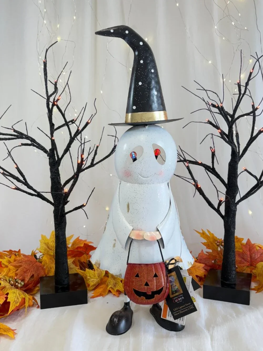 Cynthia Rowley Halloween Trick Treat Ghost Witch Hat Led 25